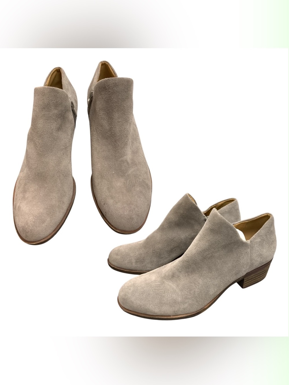 Lucky Brand Taupe Suede Chukka Booties S9